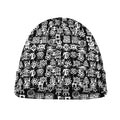 Black And White African Adinkra Symbols Beanie
