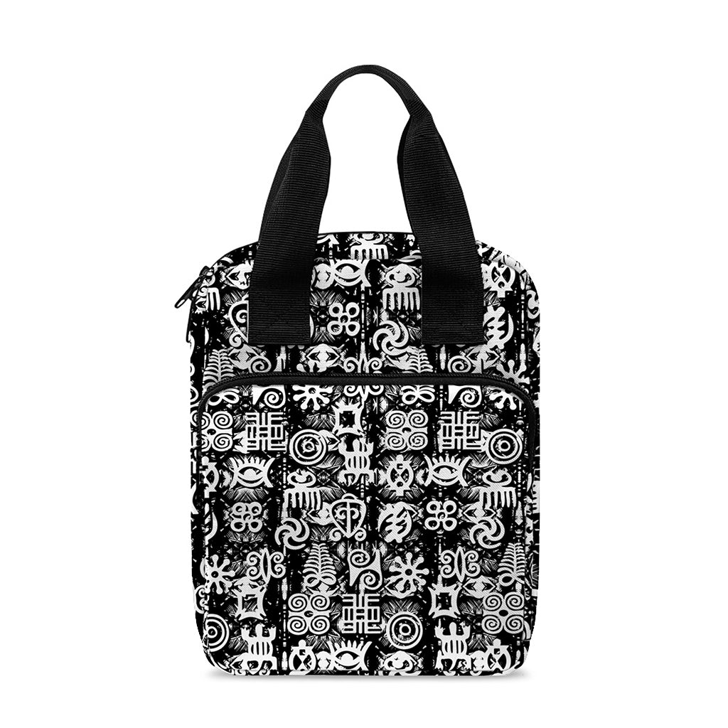 Black And White African Adinkra Symbols Bible Tote Bag