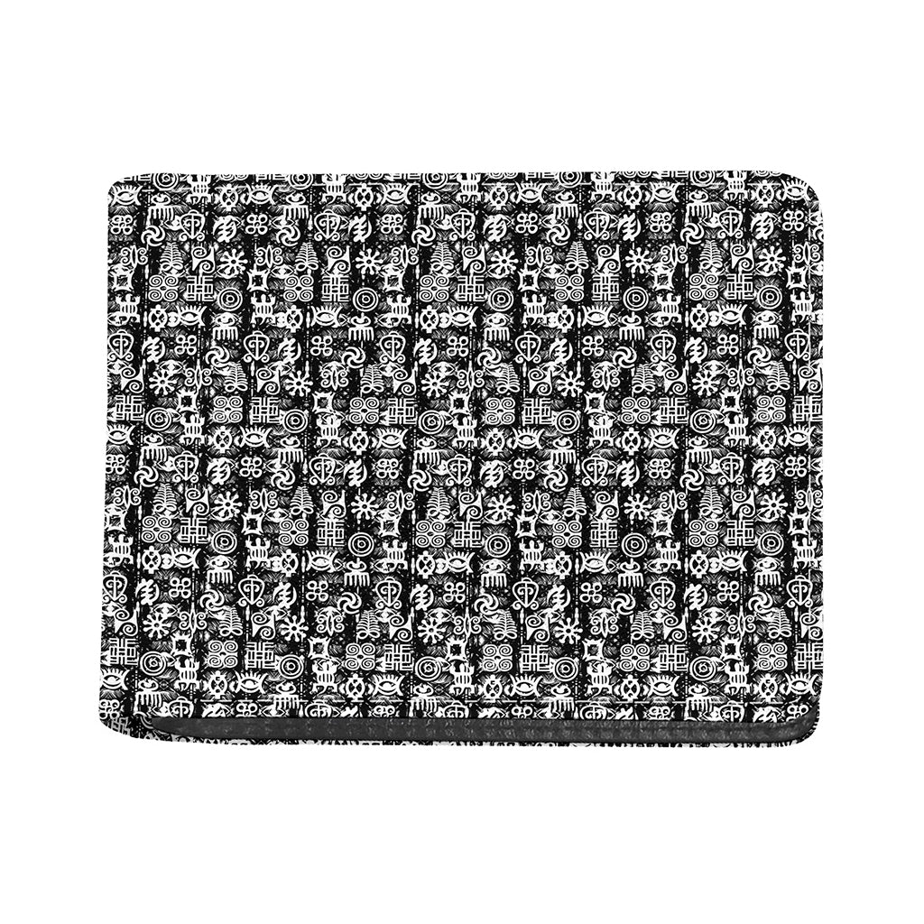 Black And White African Adinkra Symbols Bifold Wallet