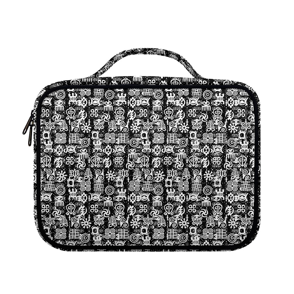 Black And White African Adinkra Symbols Briefcase Bible Bag