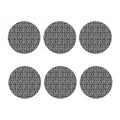 Black And White African Adinkra Symbols Coaster Set