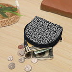 Black And White African Adinkra Symbols Coin Purse