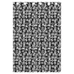 Black And White African Adinkra Symbols Curtain