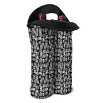 Black And White African Adinkra Symbols Double Neoprene Wine Tote