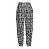 Black And White African Adinkra Symbols Fleece Lined Knit Pants