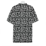 Black And White African Adinkra Symbols Hawaiian Shirt