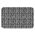 Black And White African Adinkra Symbols Indoor Door Mat