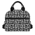Black And White African Adinkra Symbols Insulated Lunch Bag