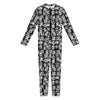 Black And White African Adinkra Symbols Jumpsuit