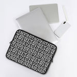 Black And White African Adinkra Symbols Laptop Sleeve