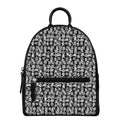 Black And White African Adinkra Symbols Leather Backpack