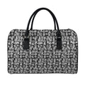 Black And White African Adinkra Symbols Leather Duffel Bag