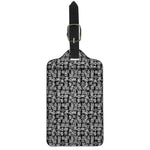 Black And White African Adinkra Symbols Luggage Tag