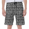 Black And White African Adinkra Symbols Men's Beach Shorts