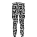 Black And White African Adinkra Symbols Men's Leggings