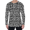 Black And White African Adinkra Symbols Men's Long Sleeve T-Shirt