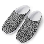 Black And White African Adinkra Symbols Mesh Casual Shoes