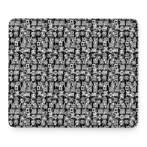 Black And White African Adinkra Symbols Mouse Pad