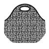 Black And White African Adinkra Symbols Neoprene Lunch Bag