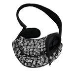 Black And White African Adinkra Symbols Pet Sling Carrier