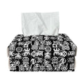 Black And White African Adinkra Symbols Rectangle Tissue Box Cover