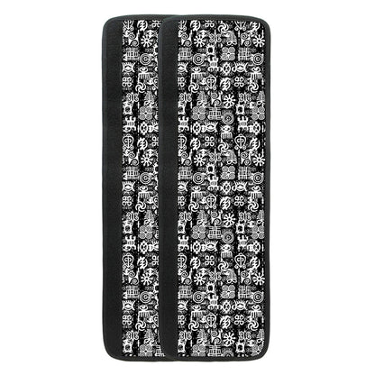 Black And White African Adinkra Symbols Refrigerator Handle Covers
