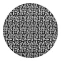 Black And White African Adinkra Symbols Round Blanket