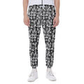 Black And White African Adinkra Symbols Joggers