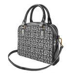 Black And White African Adinkra Symbols Shoulder Handbag