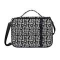 Black And White African Adinkra Symbols Shoulder Strap Bible Bag