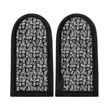 Black And White African Adinkra Symbols Skillet Handle Cover