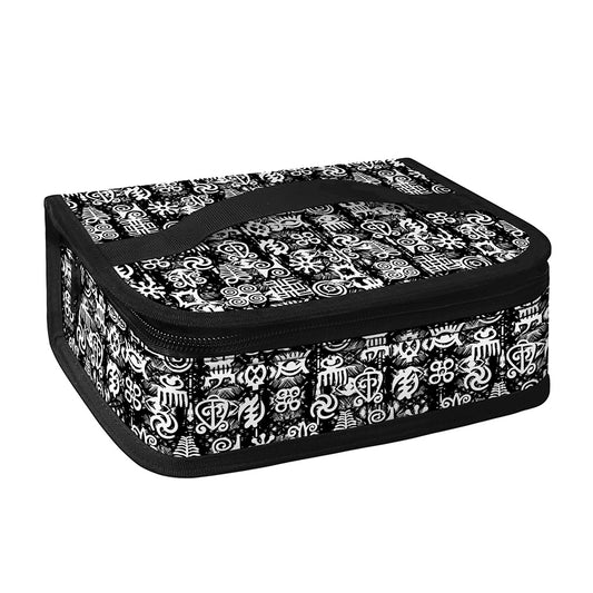 Black And White African Adinkra Symbols Small Lunch Bag