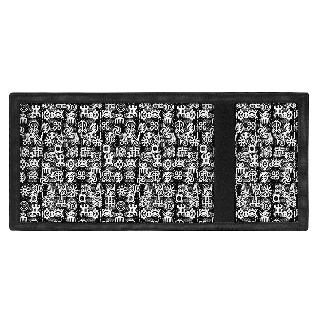 Black And White African Adinkra Symbols Trifold Wallet