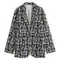 Black And White African Adinkra Symbols Women's Blazer