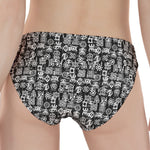 Black And White African Adinkra Symbols Women's Panties