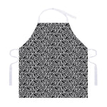 Black And White African Ethnic Print Adjustable Apron