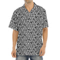 Black And White African Ethnic Print Aloha Shirt