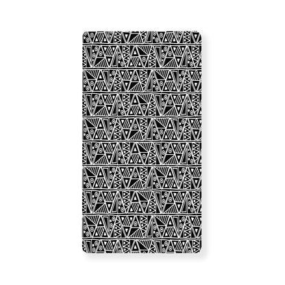 Black And White African Ethnic Print Baby Crib Sheet