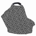 Black And White African Ethnic Print Baby Seat Cover