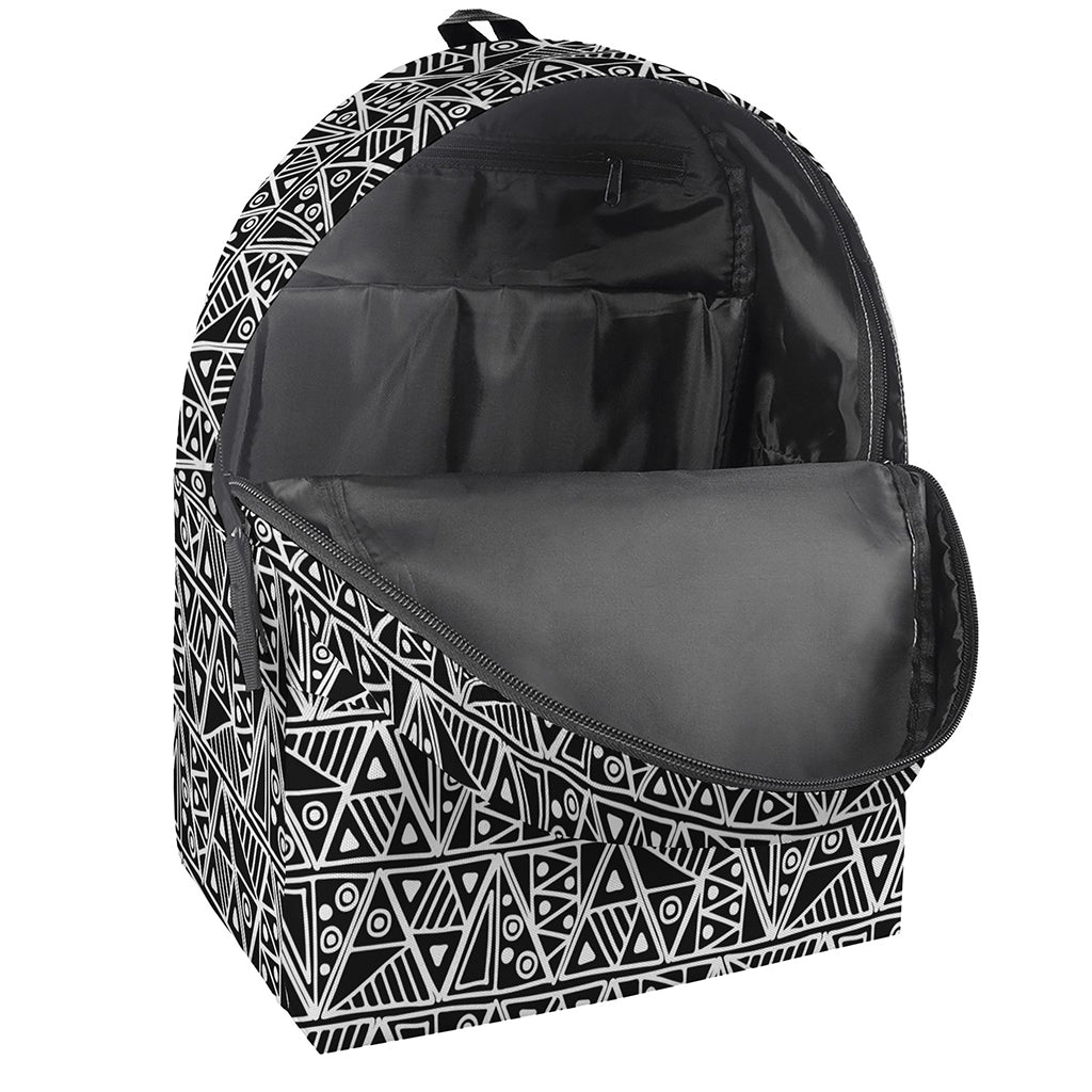 Black And White African Ethnic Print Backpack