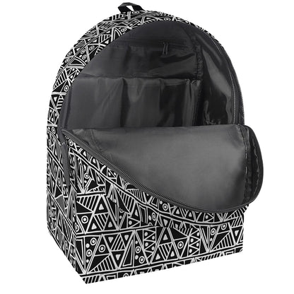 Black And White African Ethnic Print Backpack
