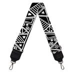 Black And White African Ethnic Print Bag Strap