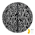 Black And White African Ethnic Print Basketball
