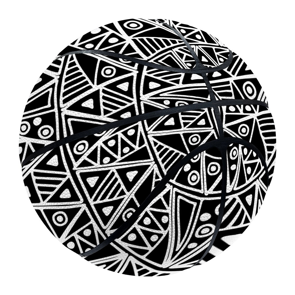 Black And White African Ethnic Print Basketball
