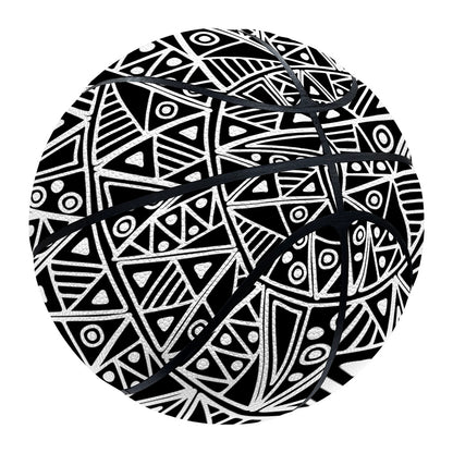 Black And White African Ethnic Print Basketball