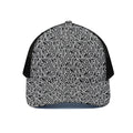 Black And White African Ethnic Print Black Mesh Trucker Hat