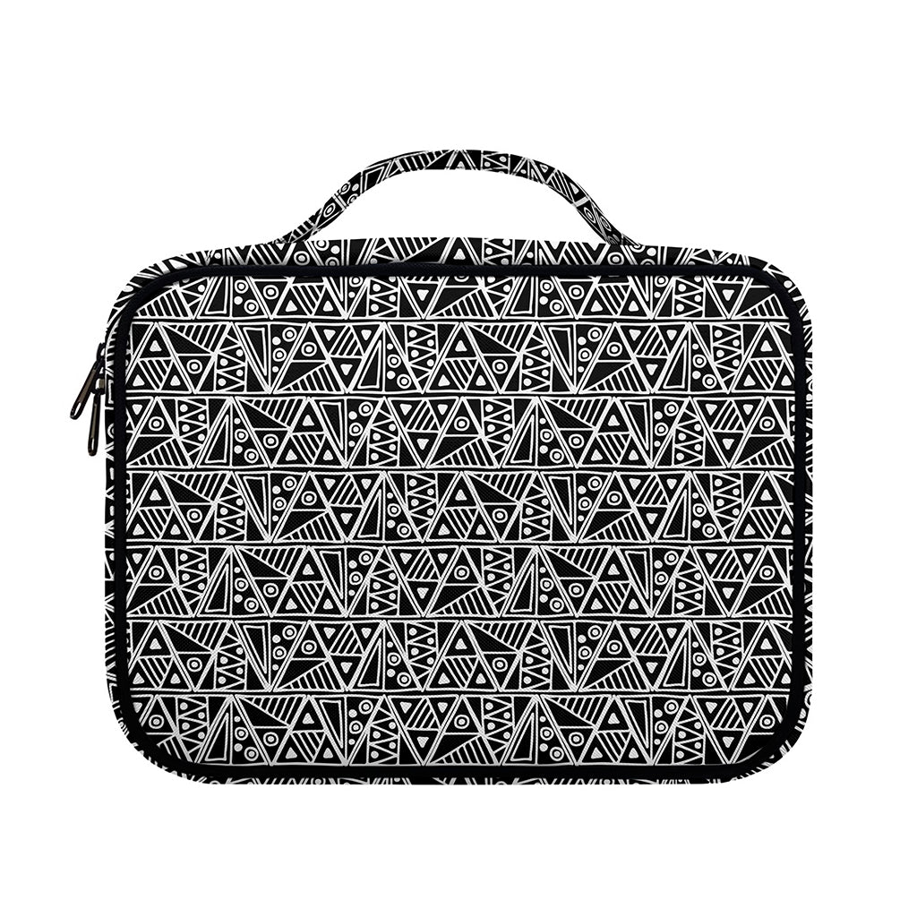 Black And White African Ethnic Print Briefcase Bible Bag