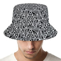 Black And White African Ethnic Print Bucket Hat