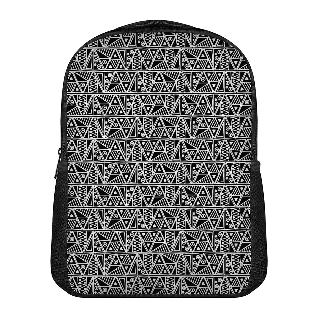 Black And White African Ethnic Print Casual Backpack