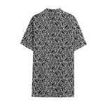 Black And White African Ethnic Print Cotton Hawaiian Shirt